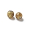 Handmade Gold Foil Glass Beads, Round, Chocolate, 8~9x7~9mm, Hole: 1.6mm