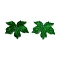 Opaque Acrylic Pendants, Maple Leaf, Green, 20x25.5x2mm, Hole: 1.4mm