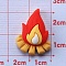 Camping Theme Opaque Resin Cabochons, Campfire, 22x16mm