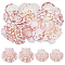 2 Styles Natural Shell, Scallop Shape, Mixed Color, 60~70mm, 65pcs/set