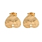 304 Stainless Steel Stud Earring Finding, with Horizontal Loops, Real 18K Gold Plated, Heart, 12x13.5mm, Hole: 1.2mm, Pin: 1mm