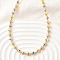 4MM Three-color Brass Textured Round Beaded Necklaces for Women, Cadmium Free & Lead Free, Rack Plating, Long-Lasting Plated, Mixed Color, 17.91 inch(45.5cm)