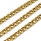 316 Surgical Stainless Steel Curb Chains, Ion Plating(IP), Unwelded, with Spool, Golden, 10x6.7x2mm