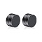Magnetic Stainless Steel & 316 Stainless Steel Clip-on Earrings, Black, 6x6mm