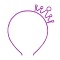 Luminous Plastic Headbands, Crown, Medium Purple, 140x120mm