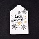 紙ギフトタグ  hange tags  美術工芸用  クリスマスのために  言葉でそれを雪と雪片の模様にしましょう  ホワイト  50x30x0.3mm  穴：5mm CDIS-L003-E02-A-1