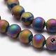 Electroplated Natural Agate Bead Strands X-G-K168-6mm-L2-08-3