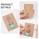 120Pcs Necklace Display Cards 6 Styles Pendant Display Cards Secure Back Earring Packing Holder Flower Patterns Cardboard for Selling Hanging Jewelry Display Retail DIY Ear Studs CDIS-NB0001-39-3
