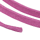 スエード調コード  フェイクレース  赤ミディアム紫  5x1.5mm  約5.46ヤード（5m）/ロール  25のロール/袋 LW-R003-5mm-1046-3