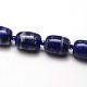 Natural Lapis Lazuli Barrel Beads Strands G-E251-15-2