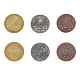 Dicosmetic 6 шт. 3 цвета тибетский стиль сплав монеты вызов FIND-DC0003-12-1