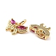 Настоящие 18k позолоченные латунные микро pave кубические циркониевые подвески ZIRC-Z023-05C-3