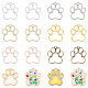 OLYCRAFT 24PCS Dog Paw Open Bezel Charms Alloy Dog Paw Frame Pendants Color-Lasting Hollow Resin Frames with Loop for Resin Jewelry Making – 6 Colors PALLOY-OC0002-05-RS-1