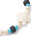 Синтетическая бирюза и натуральные бусины из лавы BJEW-JB11988-01-4