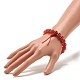 Stretch-Armband mit runden Perlen aus natürlichem Karneol BJEW-JB07235-04-3