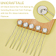 UNICRAFTALE 20 Sets U Shape Hairpins Platinum Round Bezel Tray Blank Hair Pins Brass DIY Cabochon Hair Pins Supplies with Glass Cabochons 12mm Tray Hair Clips 80mm Long Hair Fork for Jewelry Making DIY-UN0050-40-5