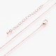 真鍮のアズキチェーンネックレスを作る  カニカン付き  ローズゴールド  17.51インチ（44.5cm） MAK-P011-01RG-1