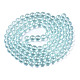 Chapelets de perles en verre peinte par pulvérisation transparent DGLA-R050-8mm-04-2