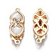 Brass Micro Pave Clear Cubic Zirconia Fishhook Clasps KK-Q278-003-NF-2