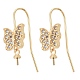 Brass Micro Pave Cubic Zirconia Earring Hooks KK-K244-35G-1