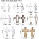PandaHall Elite about 32pcs Cross Pendants Collection - Antique Bronze Silver Sword Holy Angel Jesus Peace Cross Crucifix Metal Charms for Jewelry Making DIY Findings TIBEP-PH0005-04-3