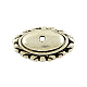 Tibetischen Stil Legierung apetalous oval Perlenkappen TIBE-0548-AS-FF-1