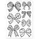 GLOBLELAND Bow-Knot Clear Stamp Fashion Bow Tie Silicone Clear Stamp Gift Bow Rubber Stamp for Scrapbook Journal Card Making DIY-WH0167-56-876-8