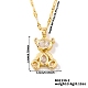 Милые 3D-ожерелья с подвеской в виде медведя из латуни с прозрачными кубическими цирконами для женщин CY9372-2-3