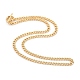 Brass Curb Chain Bracelets & Necklaces Jewelry Sets SJEW-JS01111-3