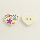 2-Hole Printed Wooden Buttons BUTT-Q032-09-2