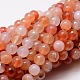 Dyed Natural Agate Faceted Round Beads Strands G-E320B-8mm-03-1