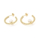 Boucles d'oreilles à tige en perles d'imitation ABS EJEW-E275-02G-2