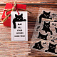 塩ビプラスチックスタンプ  DIYスクラップブッキング用  装飾的なフォトアルバム  カード作り  スタンプシート  猫の模様  16x11x0.3cm DIY-WH0167-57-0331-6