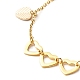 Herz-Legierung Emaille Charm-Armband zum Valentinstag BJEW-JB06656-02-5