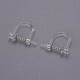 Plastic Clip-on Earring Findings KK-F785-05P-1