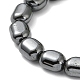 Brins de perles d'hématite non magnétiques synthétiques galvanisées G-Q1009-A02-01-3