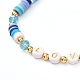 Love bracelet extensible fait main en perles d'argile polymère pour adolescente femme BJEW-JB06936-4