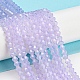 Baking Painted Transparent Glass Beads Strands DGLA-F029-J4mm-07-2