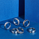 Unicraftale 18 pz anello vuoto 3 dimensioni anello scanalato in acciaio inossidabile anello vuoto rotondo per anello intarsiato creazione di gioielli regalo colore acciaio inossidabile STAS-UN0042-68-2