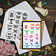 Globleland farfalla campione francobolli trasparenti serie di copertura in vetro farfalla falena silicone francobolli trasparenti per scrapbooking fabbricazione della carta album di foto decorazione artigianato fai da te DIY-WH0448-0169-3