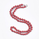Colliers de perles de corail synthétique NJEW-S414-15A-1