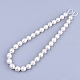 Fili di perle graduate di perle naturali barocche keshi PEAR-Q004-32A-4