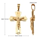 Goldenes 304 Edelstahl-Kruzifix-Kreuz-Anhänger groß für Ostern STAS-V0493-79B-2