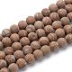Piedra de encaje de madera natural hebras de perlas reronda X-G-T055-8mm-06-1