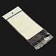 矩形ピアスディスプレイは厚紙紙カードと​​自己接着セロファン袋をセット  ホワイト  170x80mm X-EDIS-J001-01-1