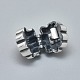 925 fermaglio europeo in argento sterling placcato argento antico STER-L060-02A-AS-2