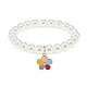 12 pièces 12 style abs plastique perle ronde perlée bracelets extensibles ensemble BJEW-JB08961-3