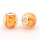 Faceted Large Hole Rondelle Resin European Beads RPDL-L003-049-1
