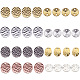SUNNYCLUE 1 Box 32pcs Disc Two Tone Earrings Charms Pendants with Hole Oval Alloy Links Findings for DIY Jewellery Earring Making Supplies PALLOY-SC0002-10-1