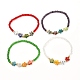 Bracelet extensible étoile et perles de verre à facettes pour femme adolescente BJEW-JB06932-1